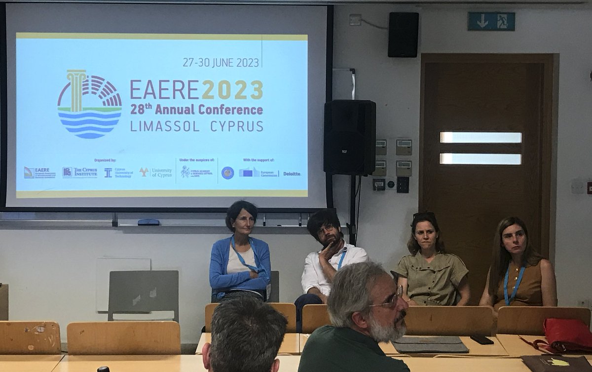 EAERE (@eaere_envecon) on Twitter photo After their presentations, @tavoni_massimo <a href="/EIEEorg/">RFF - CMCC - EIEE</a> <a href="/polimi/">Politecnico di Milano</a>, <a href="/petrescu_ioana/">Ioana Petrescu</a> <a href="/PurVerde/">Pur si Simplu Verde</a>, <a href="/jan_c_steckel/">Jan Christoph Steckel</a> <a href="/MCC_Berlin/">MCC Berlin</a>, <a href="/karinkueblboeck/">Karin Küblböck</a> Austrian Foundation for Development Research, <a href="/MarionMDumas/">Marion Dumas</a> <a href="/GRI_LSE/">Grantham LSE</a> gather together in a panel for further discussion & Q&A.
#AdJUST #EAERE2023 After their presentations, @tavoni_massimo <a href="/EIEEorg/">RFF - CMCC - EIEE</a> <a href="/polimi/">Politecnico di Milano</a>, <a href="/petrescu_ioana/">Ioana Petrescu</a> <a href="/PurVerde/">Pur si Simplu Verde</a>, <a href="/jan_c_steckel/">Jan Christoph Steckel</a> <a href="/MCC_Berlin/">MCC Berlin</a>, <a href="/karinkueblboeck/">Karin Küblböck</a> Austrian Foundation for Development Research, <a href="/MarionMDumas/">Marion Dumas</a> <a href="/GRI_LSE/">Grantham LSE</a> gather together in a panel for further discussion & Q&A.
#AdJUST #EAERE2023