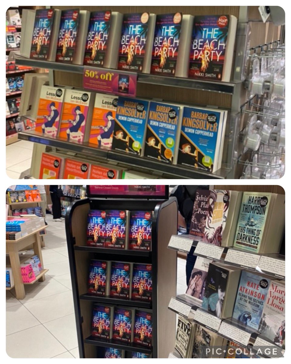 And thank you <a href="/JackJordanBooks/">Jack Jordan</a> for sending me this from St Pancras <a href="/WHSmith/">WHSmith</a> - really quite surreal. Huge thanks also to the team at <a href="/VikingBooksUK/">Viking Books UK</a> for doing such an amazing job in publishing #TheBeachParty &amp; of course to my amazing agent <a href="/AgentSophieL/">Sophie Lambert</a> 😎