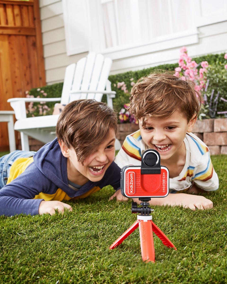 vtechtoys's tweet photo. Are they smiling because of their Creator Cam? Or because it's finally Summer? Who's to say. 📸⁣
⁣
For anyone looking to keep kids entertained over break, Creator Cam lets them play the star. See more at https://t.co/GVt2TRmXX7! ⁣

#VTechToys #CreatorCam #NationalCameraDay https://t.co/GXCauoiUH1