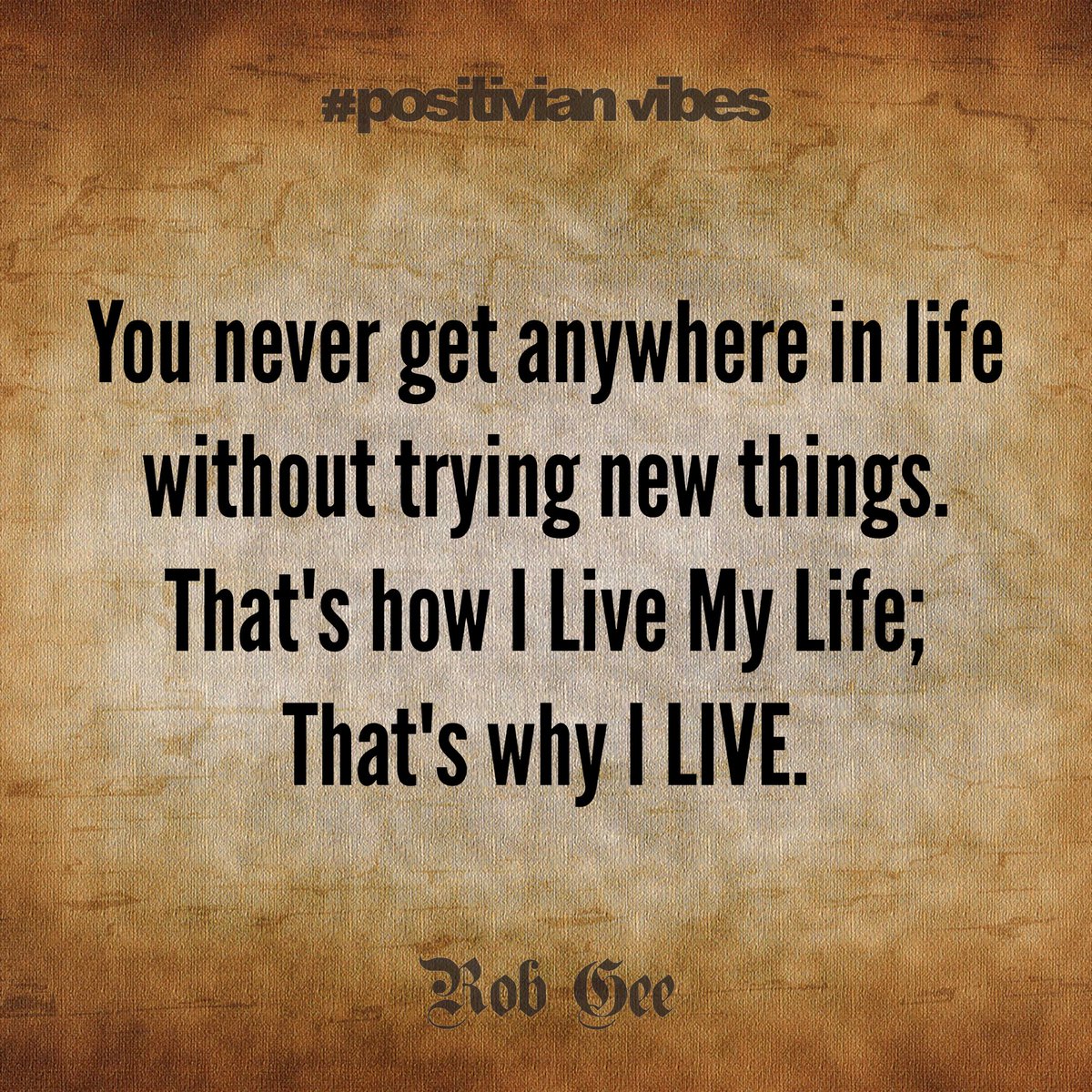 PositivianVibes's tweet image. #PositivianVibes
You never get anywhere in life without trying new things.
That&apos;s how I Live My Life;
That&apos;s why I LIVE.
#RobGEE
#Inspiration #NeverGiveUp #BeStrong