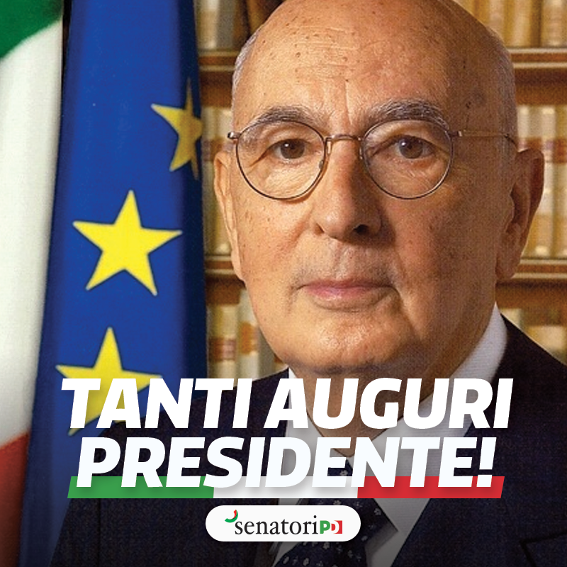 "In occasione del suo 98esimo compleanno rivolgo, anche a nome di tutte le senatrici e i senatori del Pd, i miei migliori auguri al presidente #Napolitano. Nel farlo lo ringrazio ancora per tutto quello che ha fatto al servizio delle nostre istituzioni".

#FrancescoBoccia