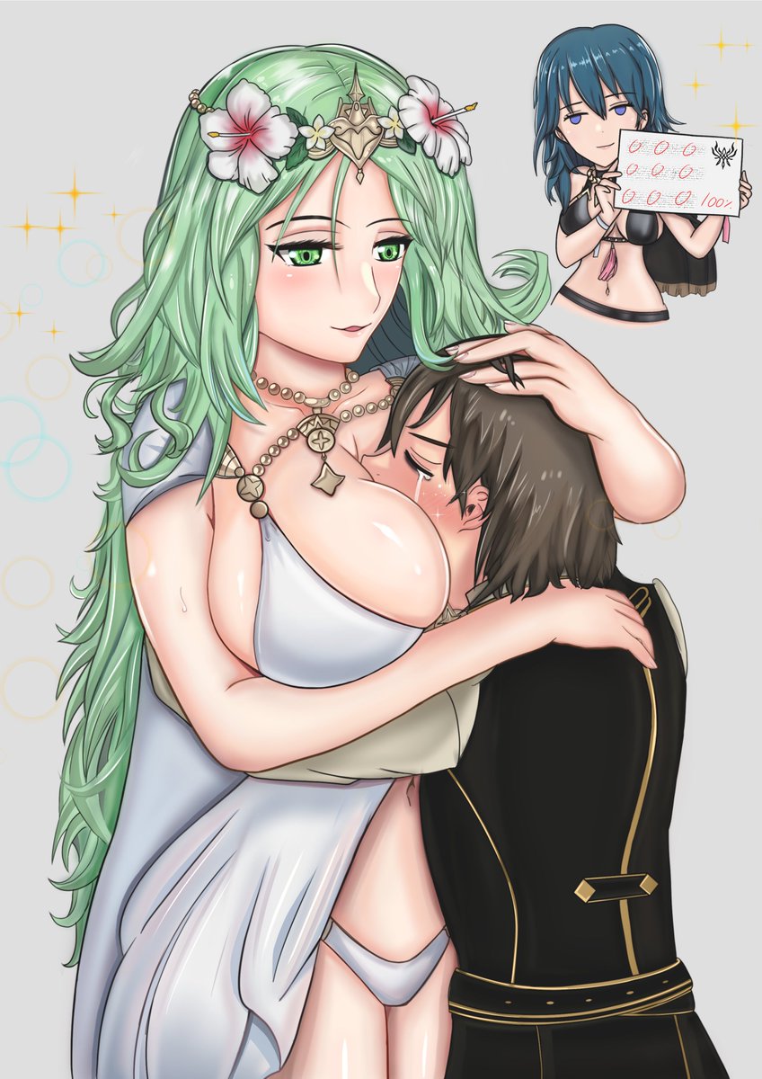 ベレス先生がレア様に、成績が落ちているクラスのお手伝いをお願いした。満点を取った人は、大司教からハグをもらえます。夏だから水着も着よう!レア様はとても優しい。🧐✨ 