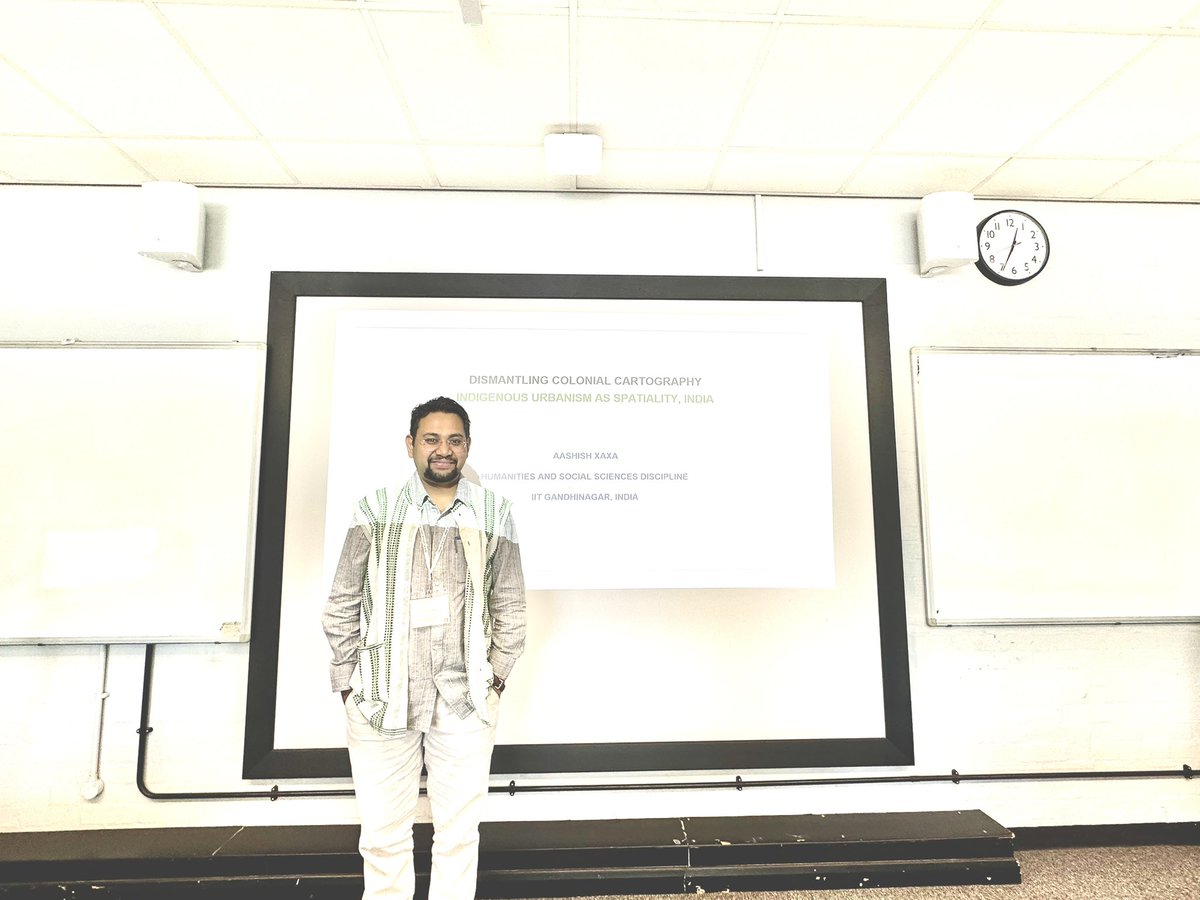 Was immensely happy to present my article “Dismantling Colonial Cartography: Indigenous Urbanism as Spatiality, India” at the the International Development Studies Association Conference 😃 It was also the first conference presentation where I wore my Oraon Adivasi Jacket 😃