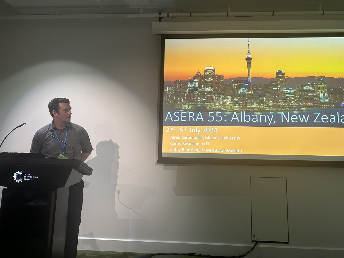 ASERAeducation's tweet photo. At #ASERA54 today, we had some exciting announcements at our ASERA AGM, which included an announcement about the host/location for our 2024 conference (#ASERA55) ✈️🇳🇿
@think_STEM @DrReeceMills @BecCooper3 @TabethaSpiteri @ProfBravus @ConnieCirkony https://t.co/QHYuM7qvbT