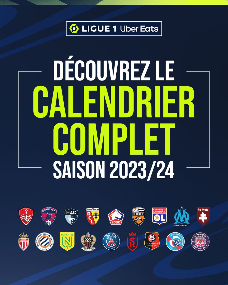 Calendrier OM 2024 