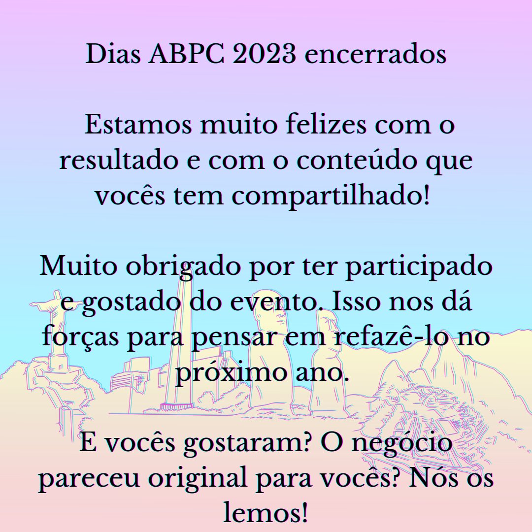 ABPC_s's tweet photo. Les agradecemos de ♥ 
 !Hasta la próxima!  😁✌️
#abpcs #ABPCDays #ABDay #PCday #argbra #pechi
🇦🇷 ♥ 🇧🇷
🇵🇪 ♥ 🇨🇱 https://t.co/WCBdp1EBwR