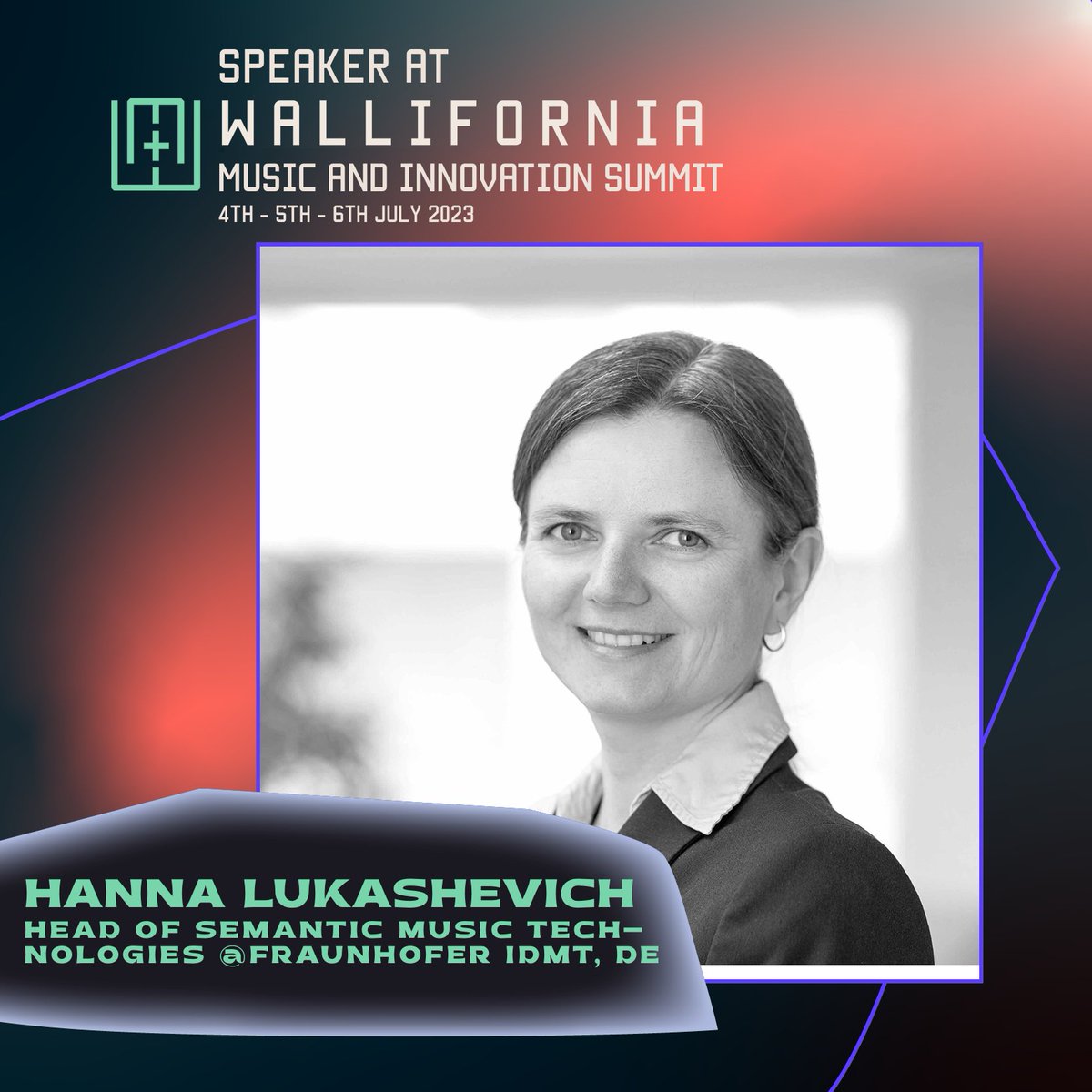 🥁NEW SPEAKER ANNOUNCEMENT🥁

Hanna Lukashevich

Don't miss the opportunity to meet her !
➡️lnkd.in/eJwFzBQM

#MusicTech #Wallifornia #Summit #WMT2023 #investing #venturing #connecting