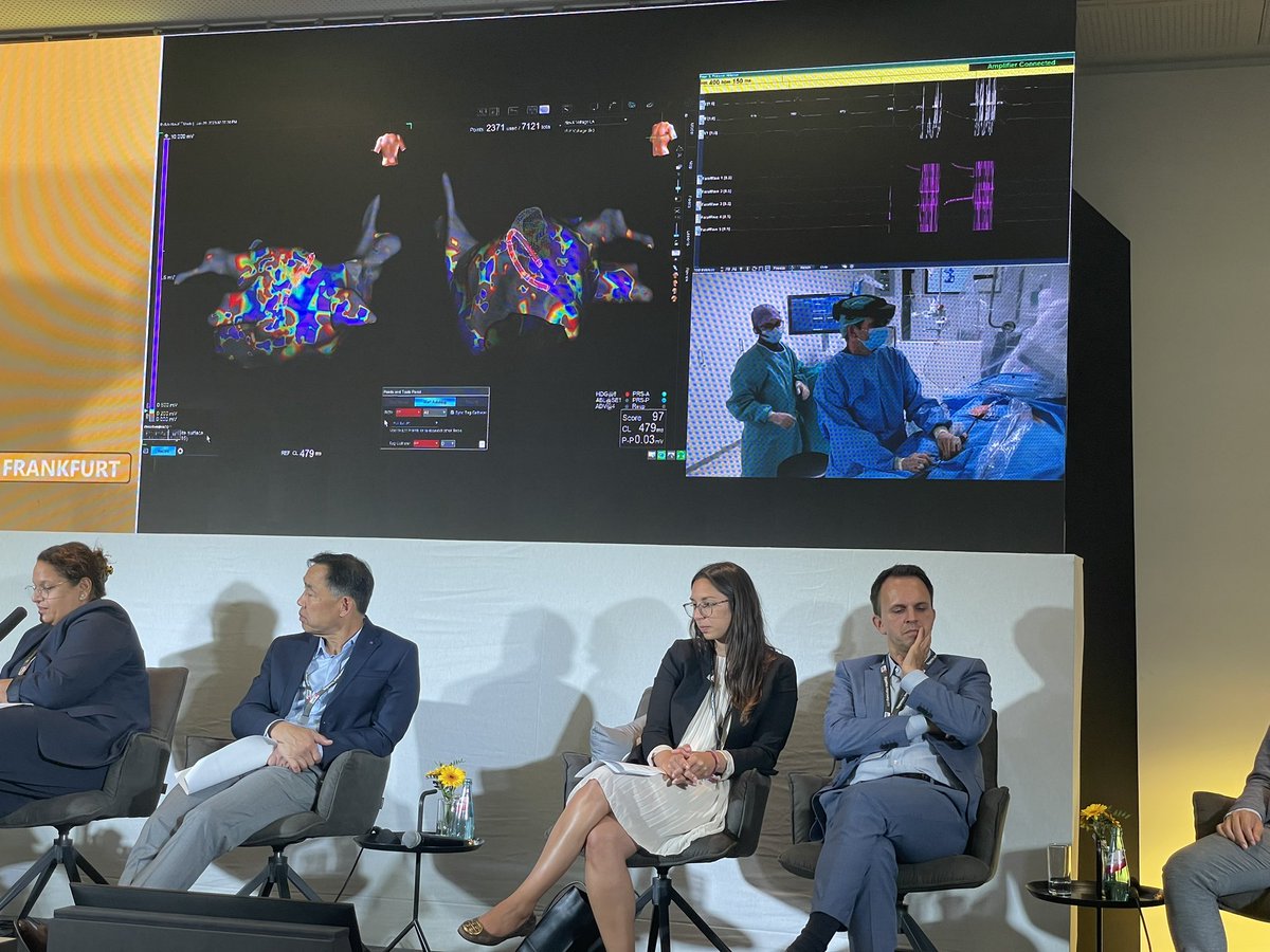 ChristianHeeger's tweet image. Now @CSIcongress 2023 in Frankfurt: Live case of PVI via @BSC_EU_Heart #Farapulse, #EnsiteX, #Prostyle and #Hololens in one case!
Congratulations @RolandTilz and @giuliavogler for this excellent case. 
@CSIcongress @sievert_horst @AriSultanEP @Mel_Gunawardene @AndreasMetzner7