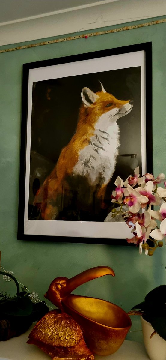 mellimac8's tweet photo. I framed my fox painting that I did. #PBN #paintbynumbers https://t.co/1xx7HqEhFi