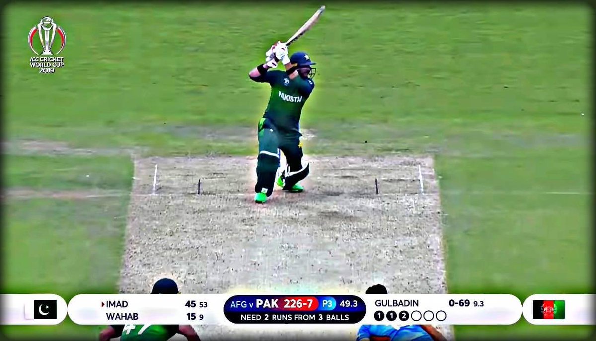 On this day in 2019…!

Pakistan beat Afghanistan in a thriller in Leeds, with Imad Wasim playing a brilliant match-winning innings of 49*..!!