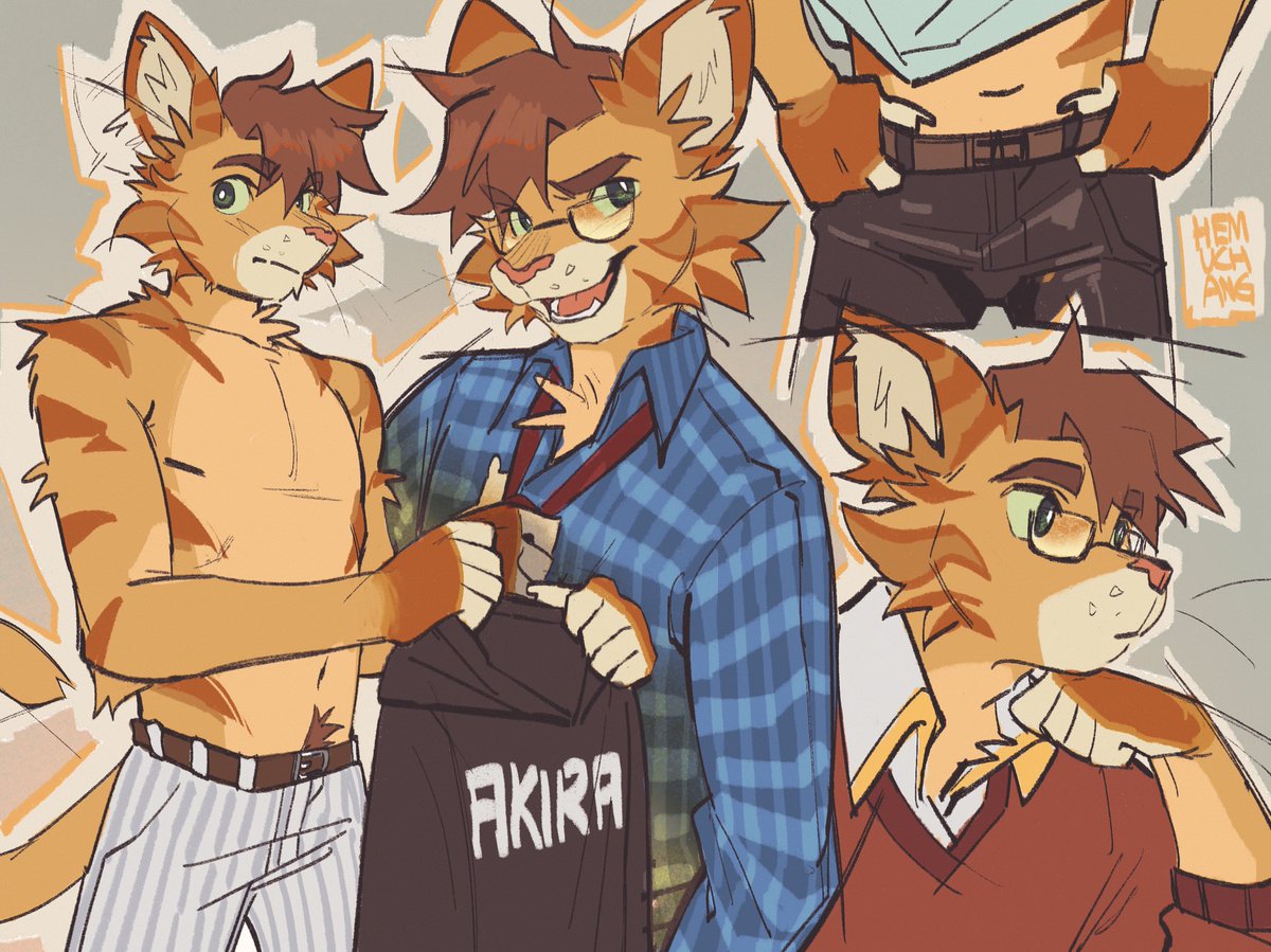 Hemuchang's tweet photo. preppy cat https://t.co/muTu7pNc2b