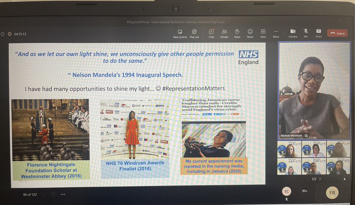 Afternoon begins with inspirational presentation & powerful words from @McIntoshNichole … “stand proud in your introversion” @KatyMcDonald01 @EdCoxNHS @DrAmandaYoung @shutcake #StayAndThrive #RepresentationMatters