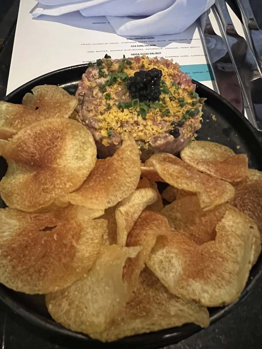 JDfromCJAY's tweet image. Still thinking about dinner at @OceanModern last night. 🤤