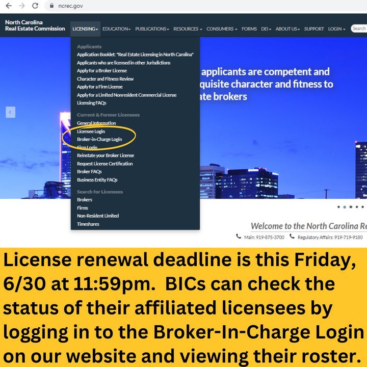 DON'T FORGET! License renewal deadline is TOMORROW! bit.ly/442wMFH