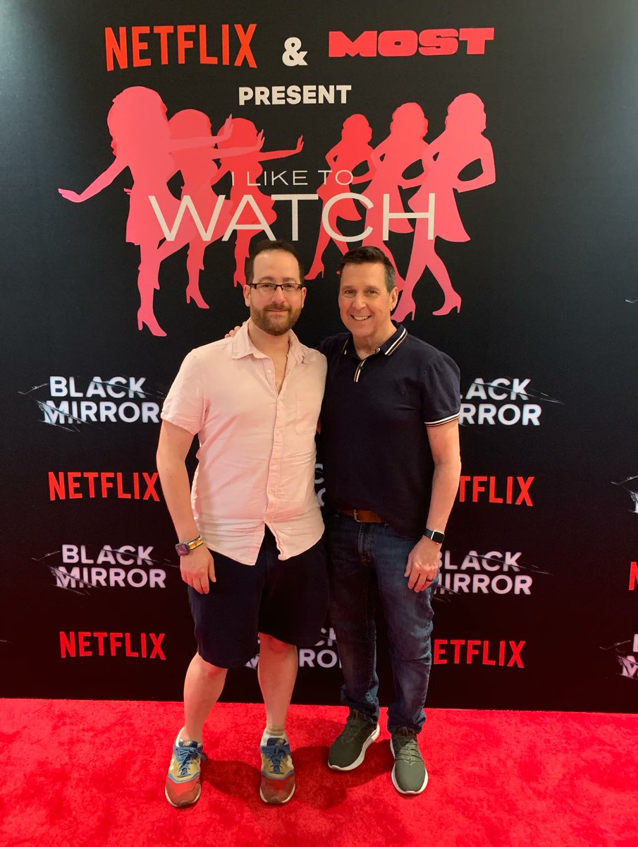 GeeksOUT's tweet photo. #ThrowbackThursday Some of the #geeksout crew were able to attend the premiere of @netflix “Black Mirror” Season six Episode 1 “Joan Is Awful” starring @annefrances @selmahayek_ .  Following a live taping of @trixiemattel @katya_zamo “I Like To Watch” https://t.co/iZpai327EY