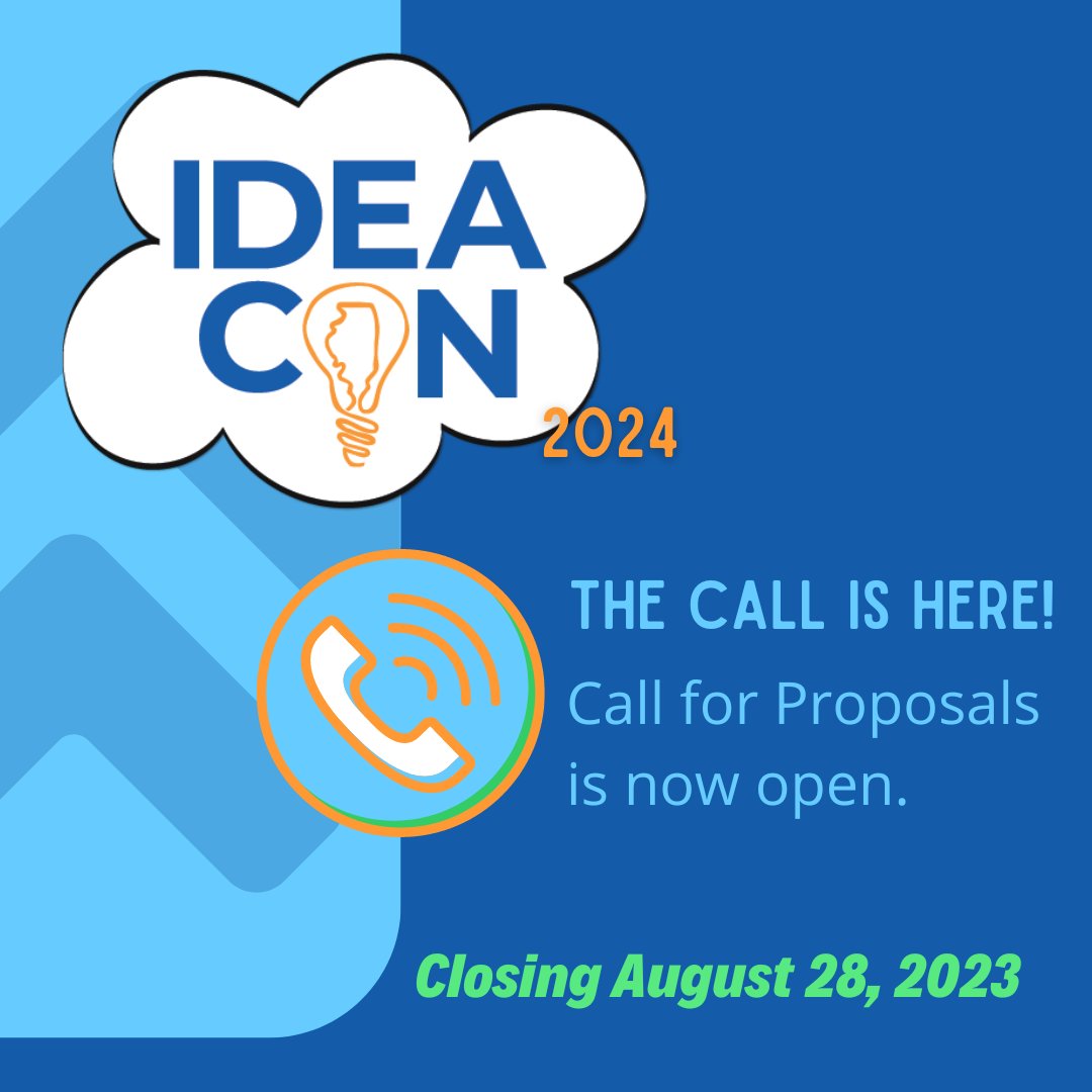 The call is here! #IDEAcon 24 call for proposals is now OPEN. Do you have a great idea to share with #teachers, educational coaches, #administrators, or tech coordinators? This is your chance! Submit your great ideas before it's too late. #IDEAil

forms.gle/pCM56pugXihm8j…
