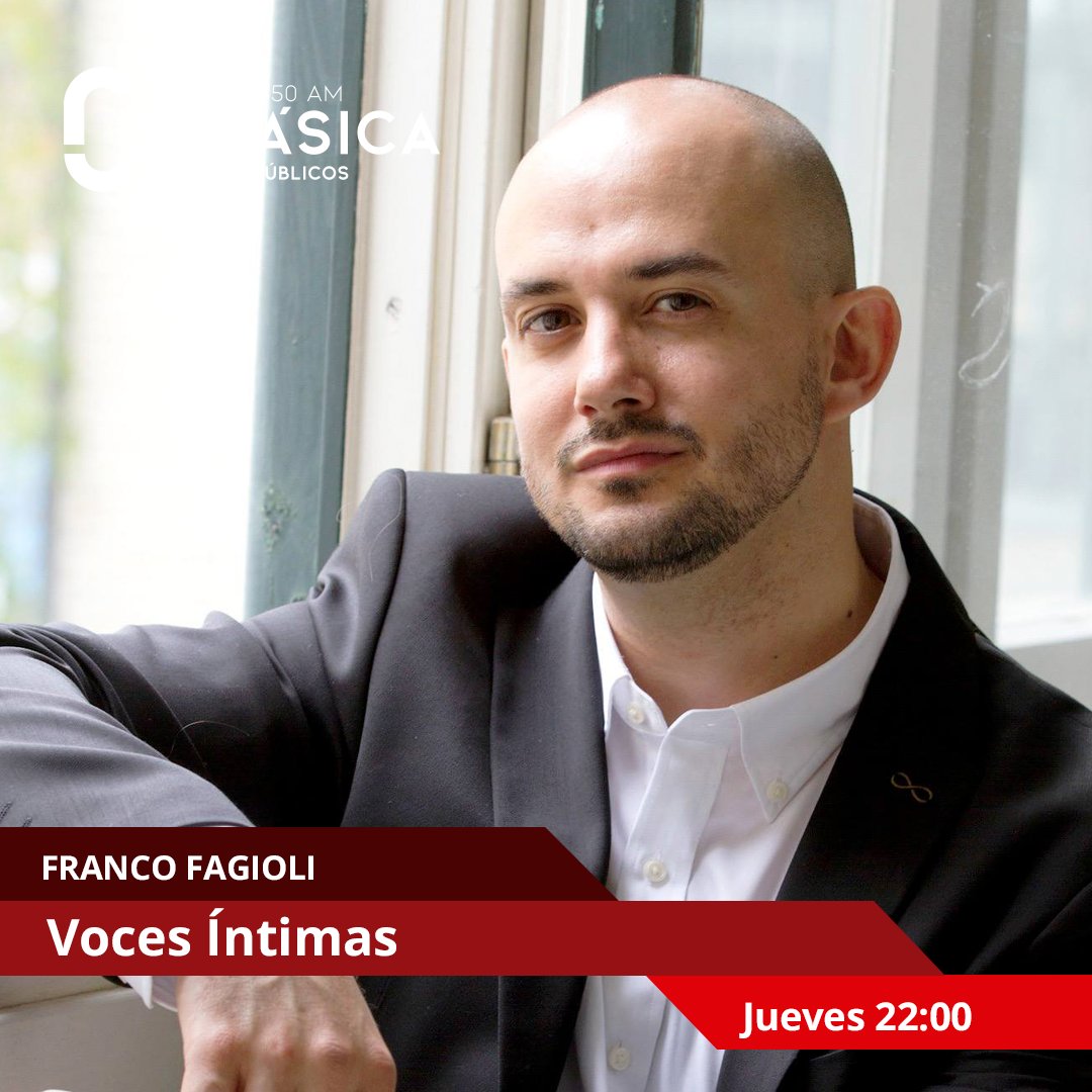 ClasicaUy's tweet photo. 🎶 Esta noche, en 𝐕𝐨𝐜𝐞𝐬Í𝐧𝐭𝐢𝐦𝐚𝐬 tendremos un programa dedicado al contratenor argentino @FContratenor. 

Te esperamos por: 📻 650 AM y 📲💻https://t.co/i1xWIoDih0
#RadioClásica https://t.co/JrSGL1juTg