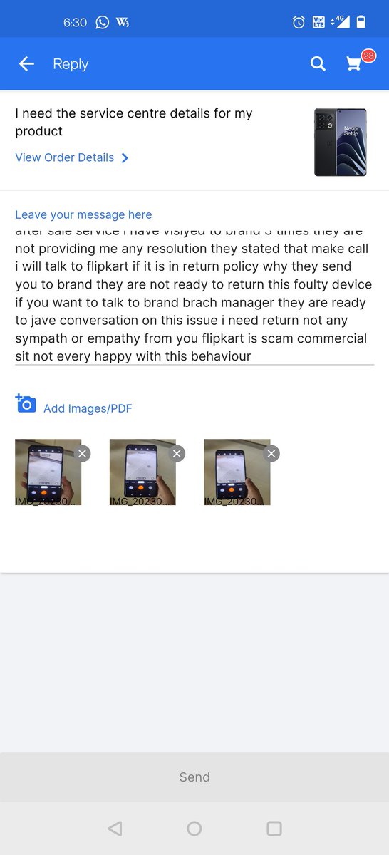 Ramakantprajap4's tweet photo. They are not helping gave missed call and after that closed my ticket and stated that will contact you before 4 of july my return policy lapse becouse of this fake promises completley shattered with this loosing my trust online site https://t.co/TPWAnIEOs8