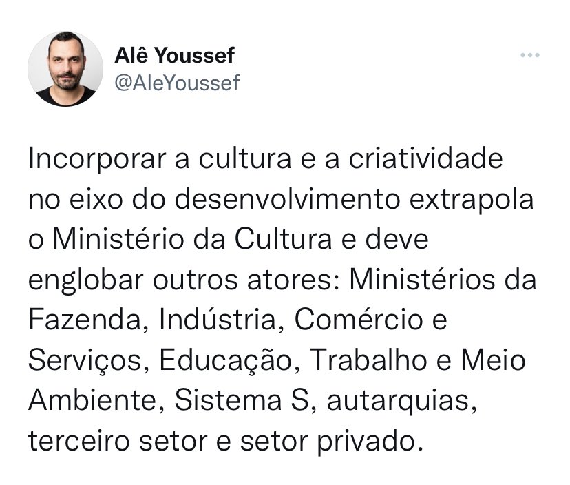 Foi aprovada no Conselho de Desenvolvimento Econômico Social Sustentável da Presidência da República, nossa proposta de Grupo de Trabalho sobre Economia Criativa, que vai propor ações concretas para o governo inserir a cultura e a criatividade no eixo de desenvolvimento do país.