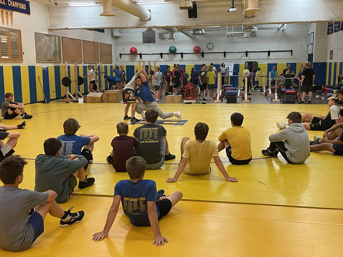 Shout out to alumni <a href="/TreyRogers557/">Trey Rogers</a> for working with our summer camp kids. Trey was a 3X state place winner and 2018 state champ. He was a 5 year starter for <a href="/HofstraWREST/">Hofstra Wrestling</a> and a 2x D1 national qualifier. Trey is going to med school at Dartmouth in the fall.