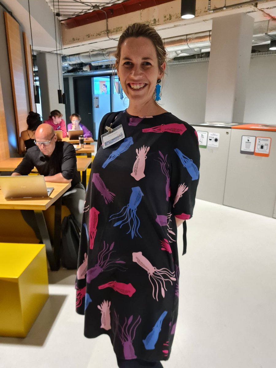 a_s_antonova's tweet photo. Next in our wonderful collection of maritime fishion: @KristinaSvels' waves ring, Signe Sønvisen's shell necklace & @FrancisPrue' fantastic squid dress (and earrings!)... love the biodiversity of #Mare2023 gear! https://t.co/CjxUvOQJ8E