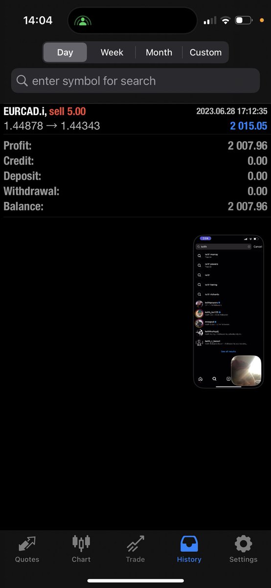 ReRosso7's tweet image. 53pips on EURCAD
Was meant to be an 80 pip move but fukk it klosed it on 53pips
Still a great move
#100kchallenge
#Fundedchallenge