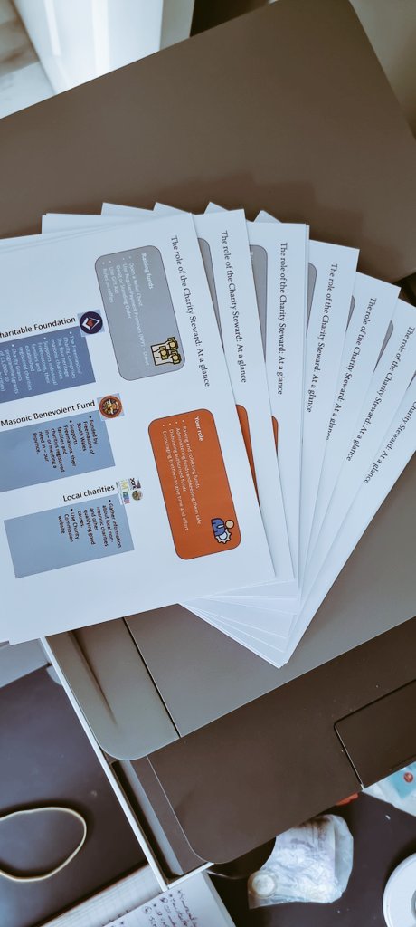 All set for tomorrow's <a href="/SouthWalesMason/">Provincial Grand Lodge of South Wales</a> <a href="/SouthWalesRA/">Provincial Grand Chapter of South Wales</a> Charity Stewards' Luncheon in Bridgend. Amazing take up, and I'm sure a great event in store to support our brilliant Charity Stewards, with much appreciated support from <a href="/PgmSouthWales/">PGM South Wales</a> and <a href="/Masonic_Charity/">Masonic Charitable Foundation</a> .