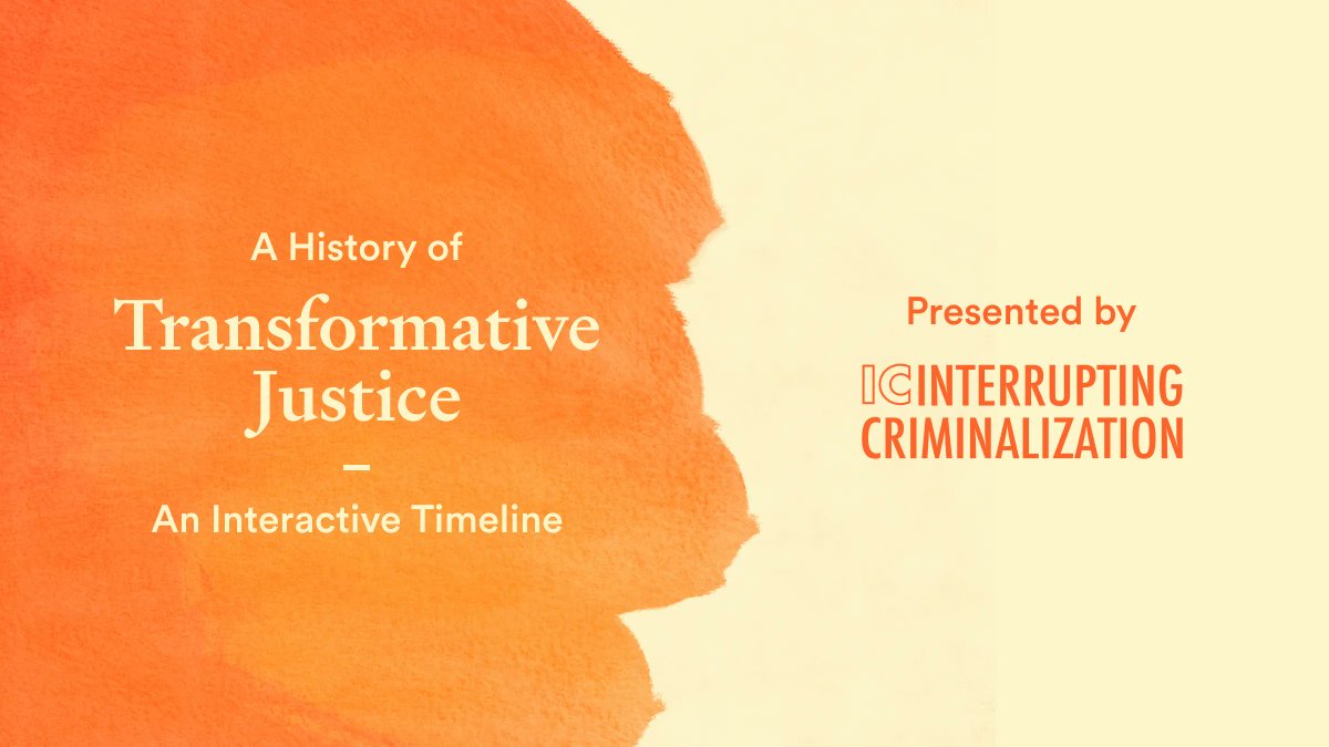 If you're on our email list, you'll have seen that we recently unveiled a gorgeous new interactive Transformative Justice Timeline! Check it out here: bit.ly/tjtimeline 

(Not on our email list yet? Check out our latest newsletter, and sign up: bit.ly/ICNews25)