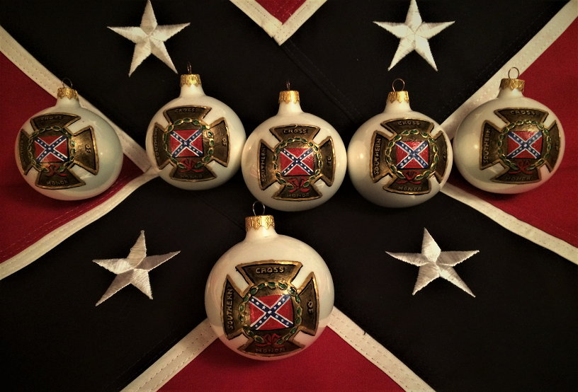 6 piece set of 3 inch ornaments featuring the Southern Cross of Honor. Acrylic on glass. #art #artwork #artistsontwitter #painting #acrylicpainting #ornaments #historyart #history #csa #civilwar