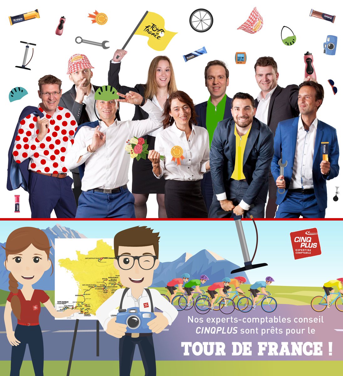 cinqplusexperts's tweet photo. 💙🤍♥️ Chez CINQPLUS on est prêt pour le #tourdefrance ! 🚴🏼‍♂️ Et vous ? 🥳🎉 https://t.co/9r8TvWyiom