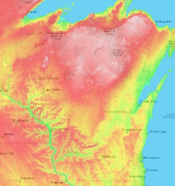 Topographic map of Wisconsin
topographic-map.com/map-v151/Wisco…
#wisconsin #map #maps #geography #topography #usa #us #relief #terrain #earth #science #nature