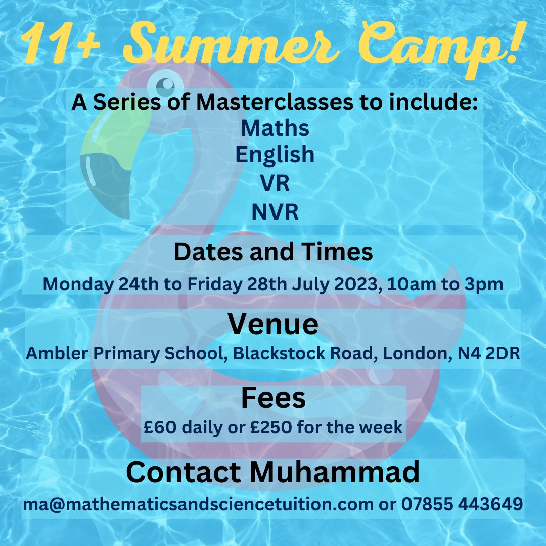 Excellent opportunity for high value tuition with ex-banker, expert in Maths and Physics. Tutors primary school, GCSE , A-Level and admission tests! Pay what you can afford. What an offer! See link in profile for more. <a href="/IslingtonTutor/">Maths Tutor</a> <a href="/MSTF_Charity/">MSTF Charity</a>