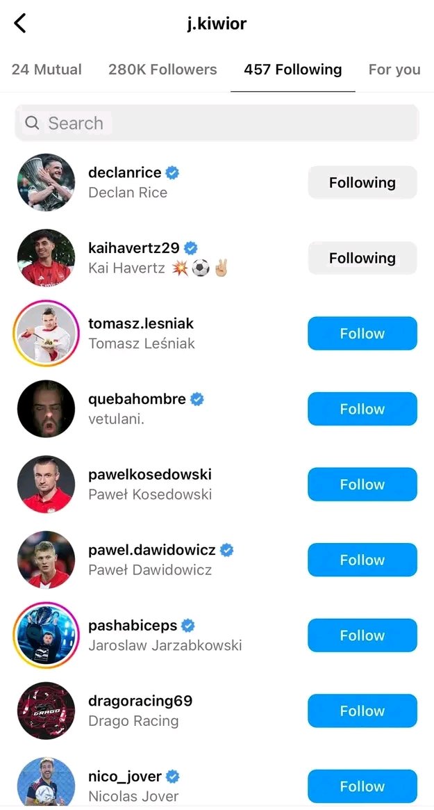 🚨 Arsenal defender Jakub Kiwior has just started following Declan Rice on Instagram 👀 🍚