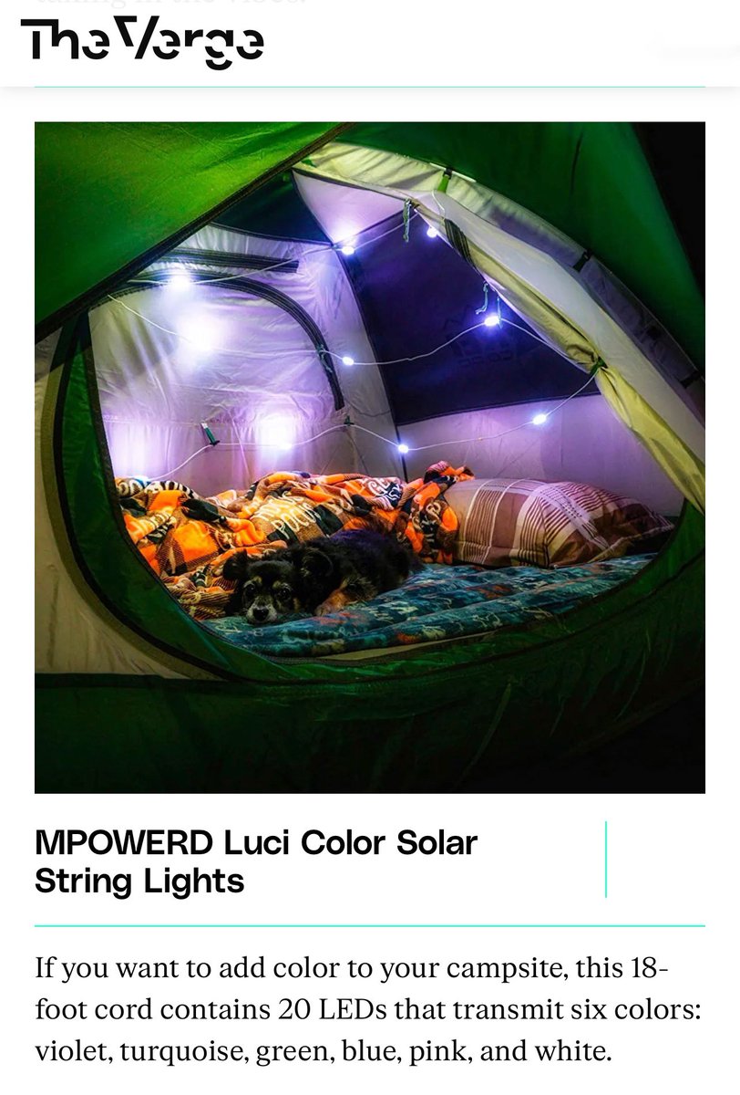#BCorp @MPOWERDInc #Luci #Solar #portsble #StringLights wins again as @verge’s “Favorite Summer gear!” 

#MPOWERD #Invention #CategoryCreators #Forpurpose

theverge.com/23774412/summe…