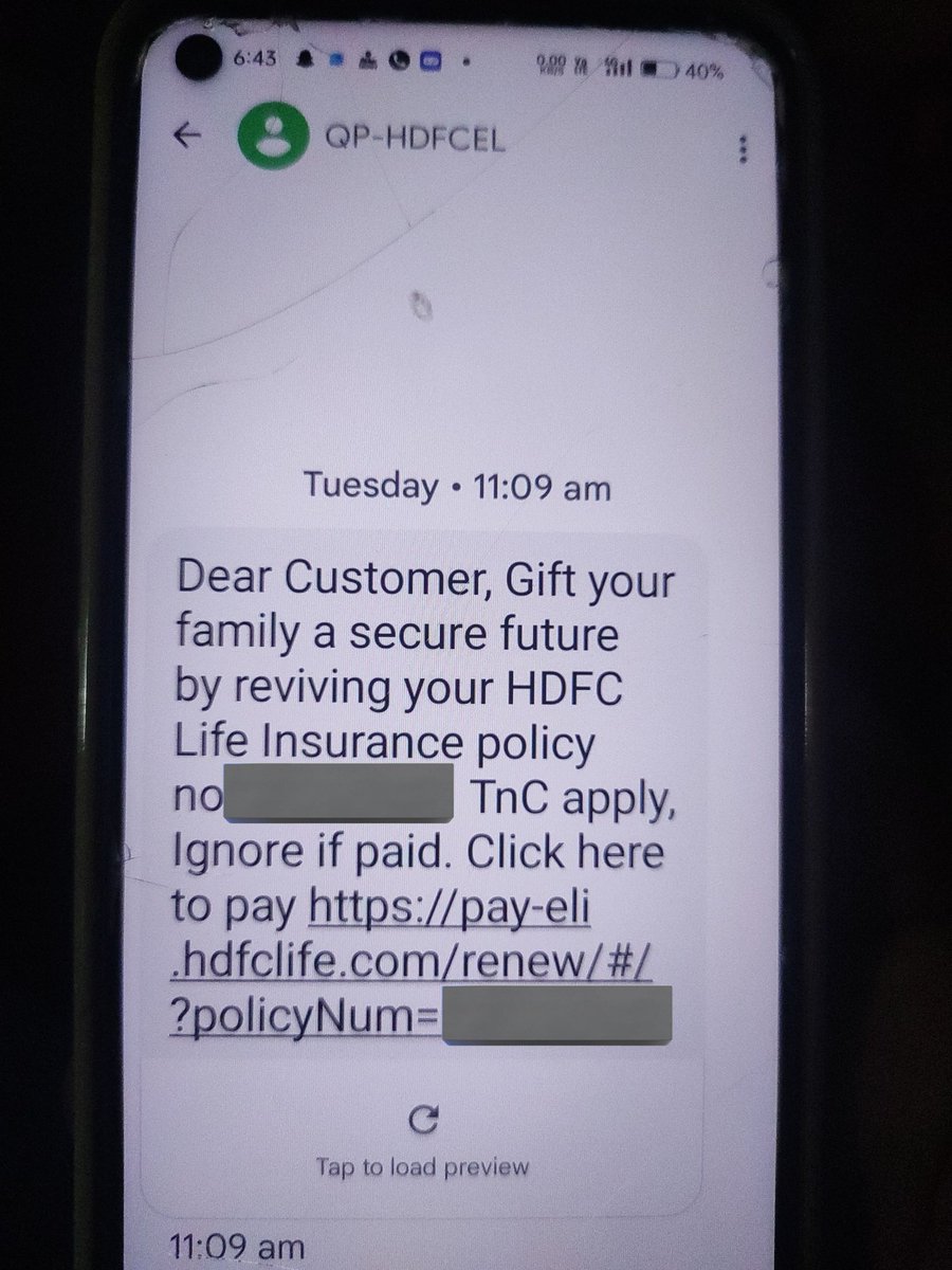 HashirSheikh's tweet photo. Rohit ss
08603370726
Ankit sehgal
08797451774
Online scammer, claiming from Exide policy side. Asking to make payment on the link shared on sms.
#bajajcapital #hdfclife #hdfc #exidelife  #onlinescam #cybercrime #phishingattack https://t.co/apXtCl7x7O