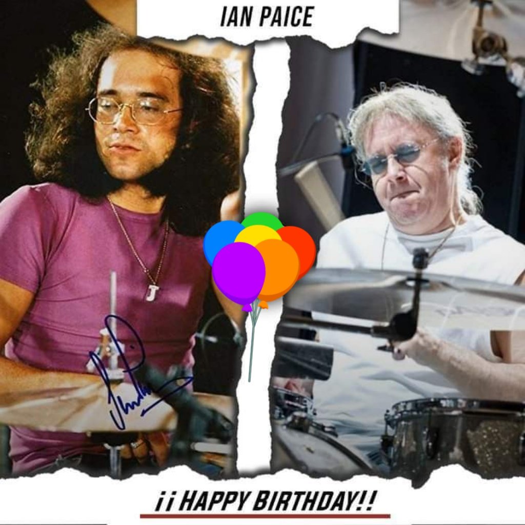 Happy birthday  Ian Paice June 29, 1948
Great drummer,  founding member of Deep Purple. . 