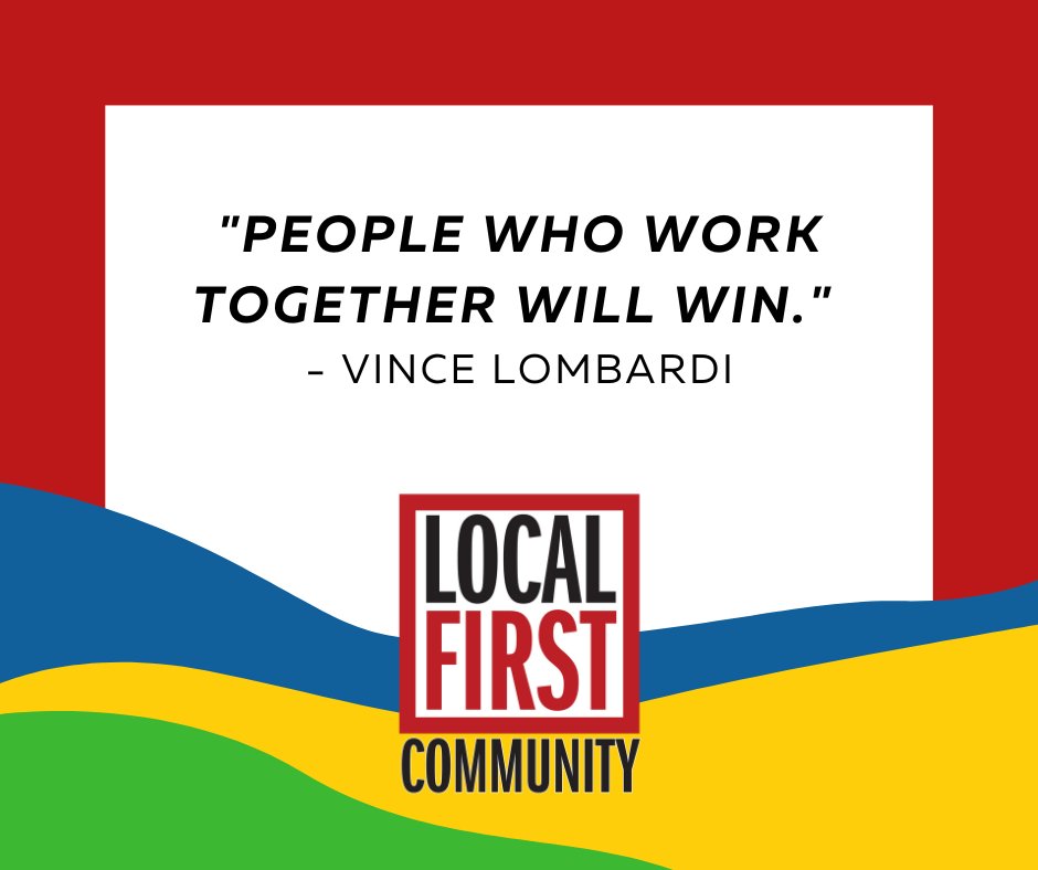 Always look for ways your business can benefit by working as a team. In the game of small business you can never have too many players on the field! collaborate as much as possible with other businesses in your community. 
localbusinessinstitute.org/localfirst-com…
#LocalFirst #SupportLocal