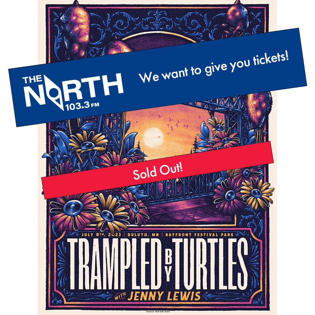 The TBT Bayfront Duluth show is sold out...but The North has tickets!  Enter our ticket drawing now through July 5th. If we draw your name, you and a friend are going to the show! Enter through this link, bit.ly/TBT1033 or the TBT image at thenorth1033.org.