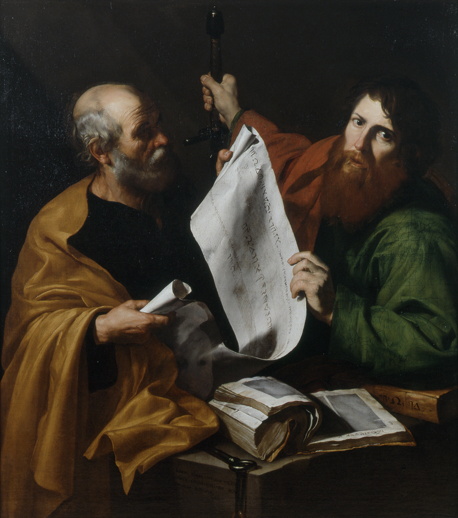 #FEAST DAY-6/29) - PETER & PAUL
One of the ways we see the wisdom of the early church is in their placing #Peter & #Paul’s saint ... 
1/3
🖼️Saint Peter & #Saint Paul, Jusepe de #Ribera, circa 1616
#Art #Artwork #Painting #OilPainting #Spanish #Baroque #ReligiousArt