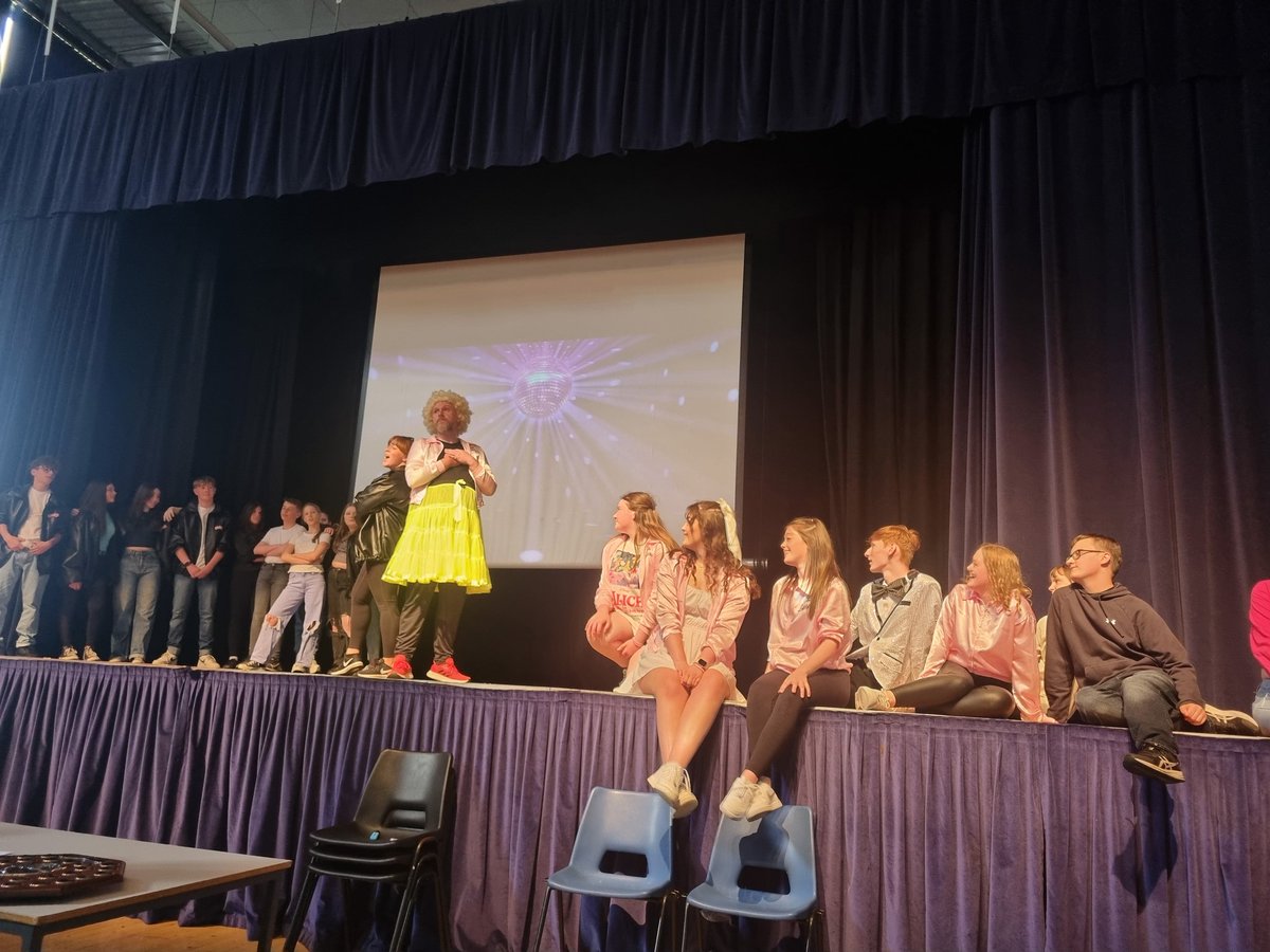Our Lip Sync battle is well underway... kicking off with our Grease mega mix with Miss Stewart and Mr Fegan as our Danny and Sandy!