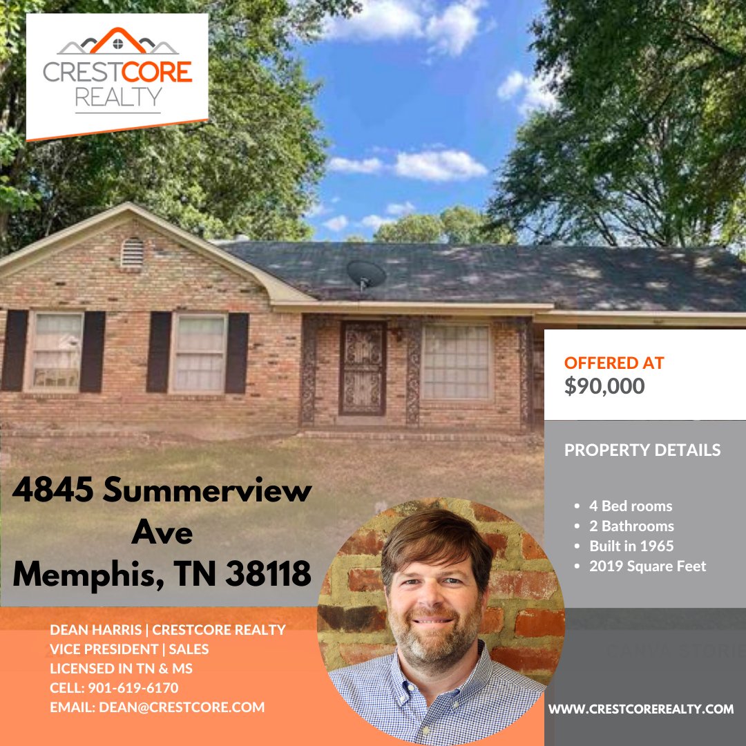 INVESTOR SPECIAL!! What a great addition to your rental portfolio this will be. 

#realestate #realestateinvestment #Justlisted #entrepreneur #sold #broker #mortgage #homesforsale #ilovememphis #memphistennessee #Memphis