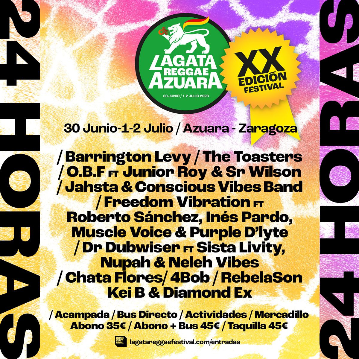 ¡Solo 24 Horas!
#azuara #barringtonlevy #thetoasters #freedomvibration #obf #srwilson #juniorroy #4bob #chataflores #robertosanchez #InesPardo #MuscleVoice #PurpleDLyte #drdubwiser #sistalivity #nupah #nelehvibes #keiB #jahsta #consciousvibes #reggaefestival #reggaevibes