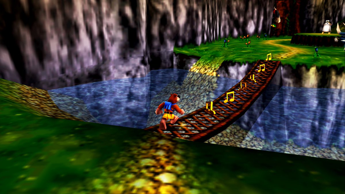 RareLtd's tweet photo. Banjo-Kazooie first hit shelves amidst the chorus of Furbies, boy bands and an auto-tuned Cher that was 1998, so join us in saying happy 25th anniversary to the iconic bear and bird! And thank you to everyone who's enjoyed its quirky sense of adventure over the years. 🐻🐦 https://t.co/xEdOQ8QPaU
