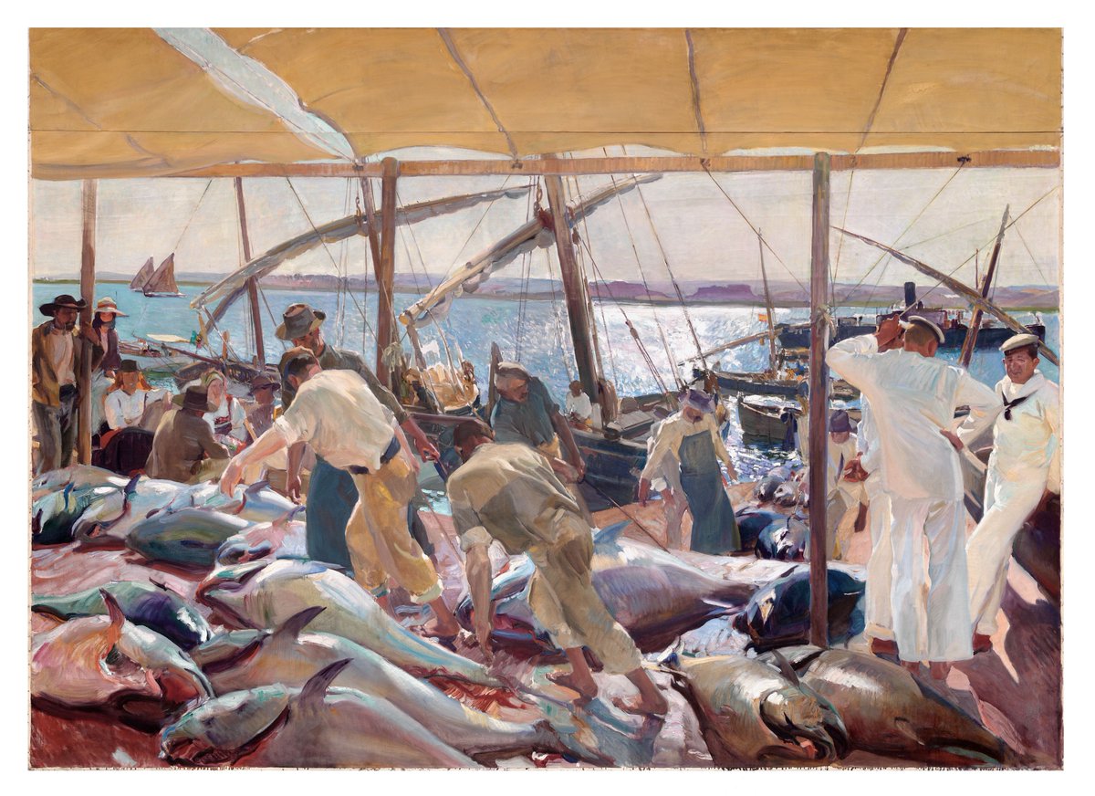 👉#TalDiaComoHoy #Sorolla terminaba el panel de la @hispanic_society de Ayamonte. Forma parte del conjunto de los paneles sobre "Las Visiones de España" que le encargó Archer Milton Huntington a #Sorolla en 1911.

#CentenarioSorolla