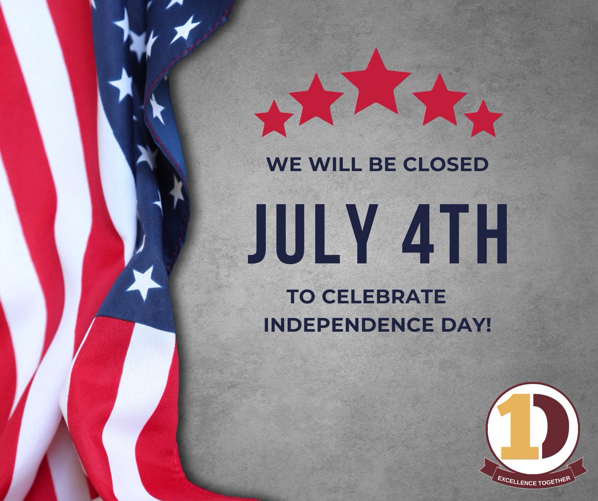 All Dawson County Schools and Offices will be closed on Tuesday, July 4th to celebrate Independence Day! We hope you have a fun and safe holiday!