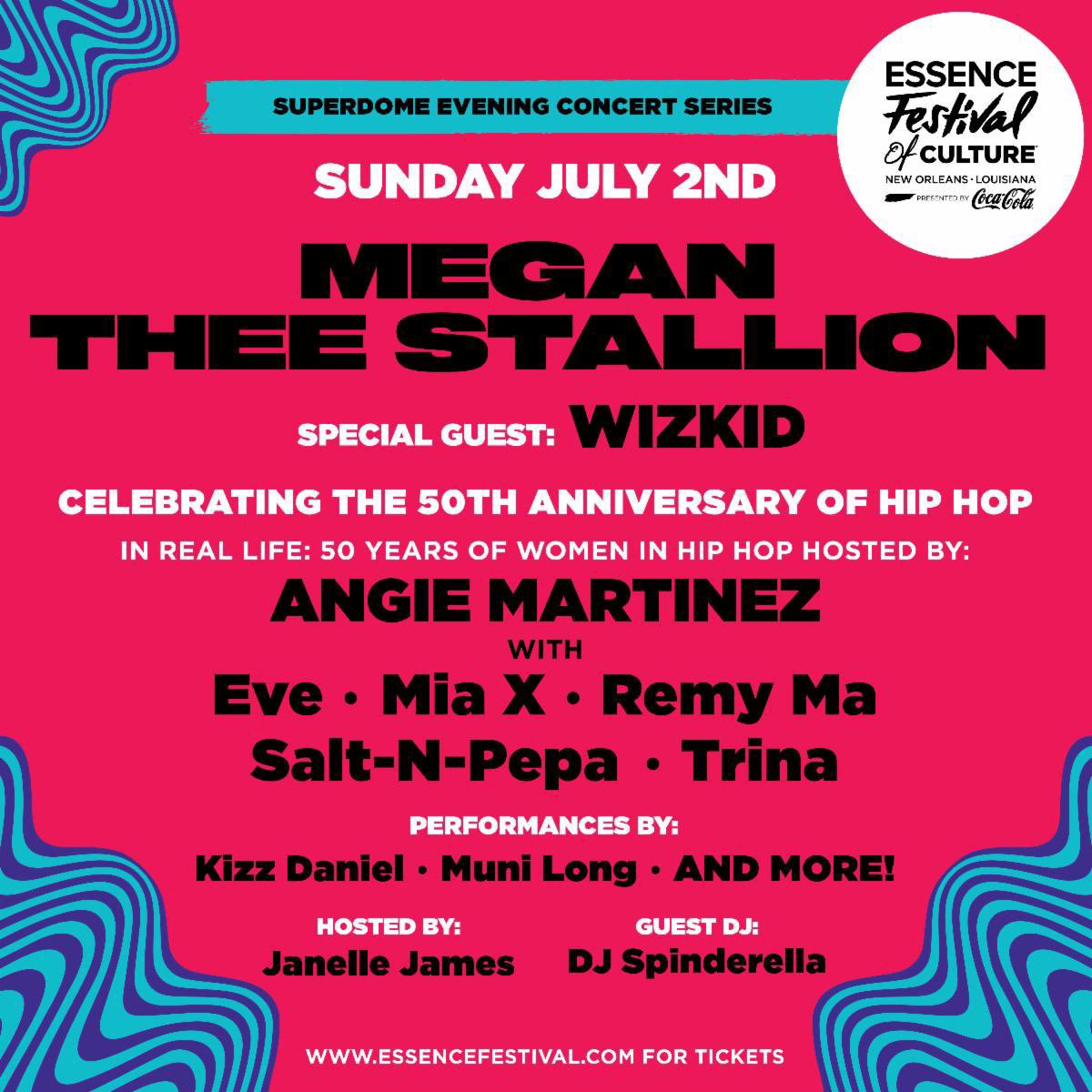 #WizkidxAfronation  Tonight !!! 🦅⭐

Sunday |July 2nd| Essence Festival in New Orleans, Louisiana - Missouria🇺🇲
▪︎Wizkid is a Special Guest 🦅🦅
