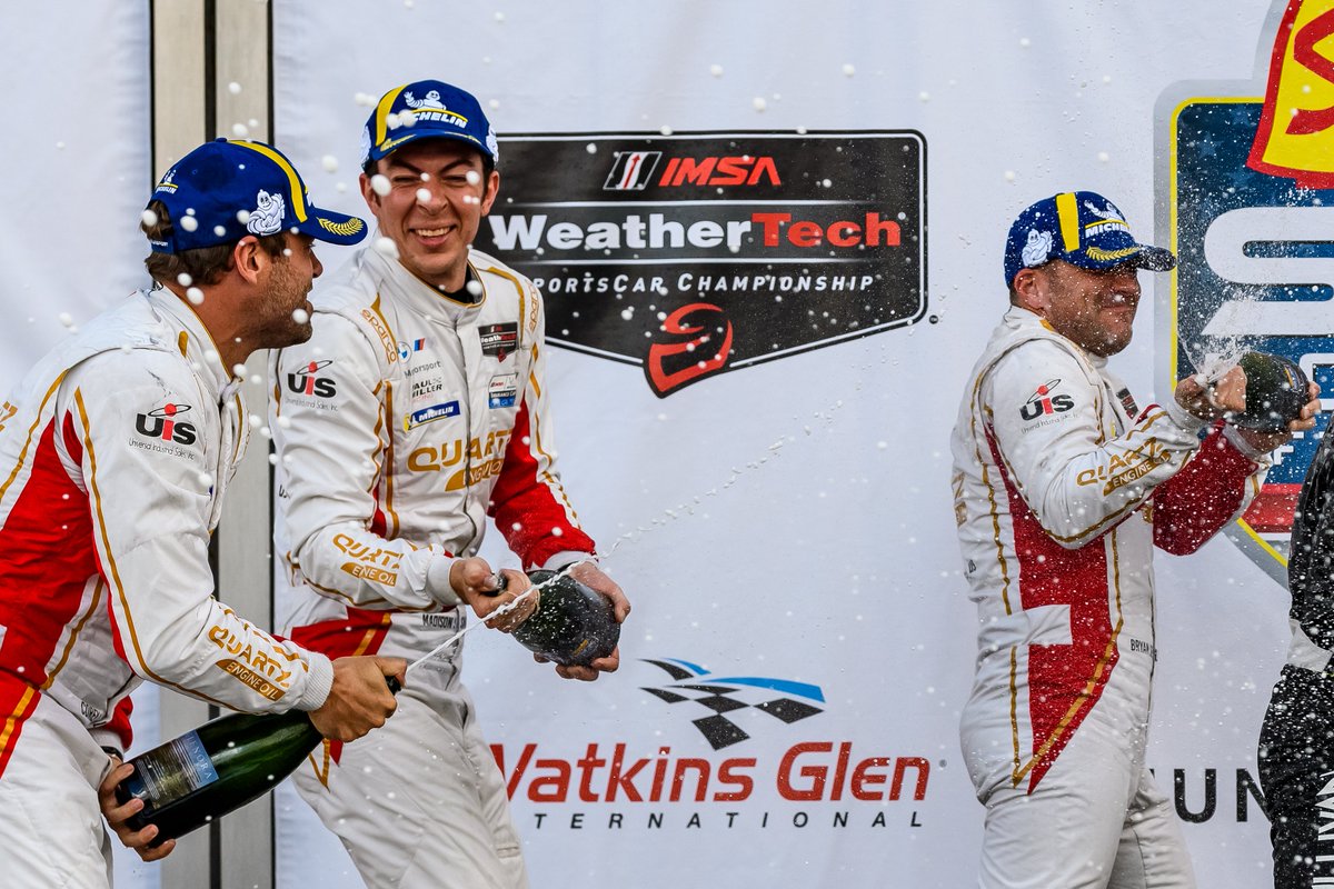 Champagne tastes best when it's earned 🍾 Read all about the Paul Miller Racing team's impressive comeback to finish second at Watkins Glen. paulmillerracing.com/the-comeback-k… #QuartzEngineOil | #Sahlens6HRS