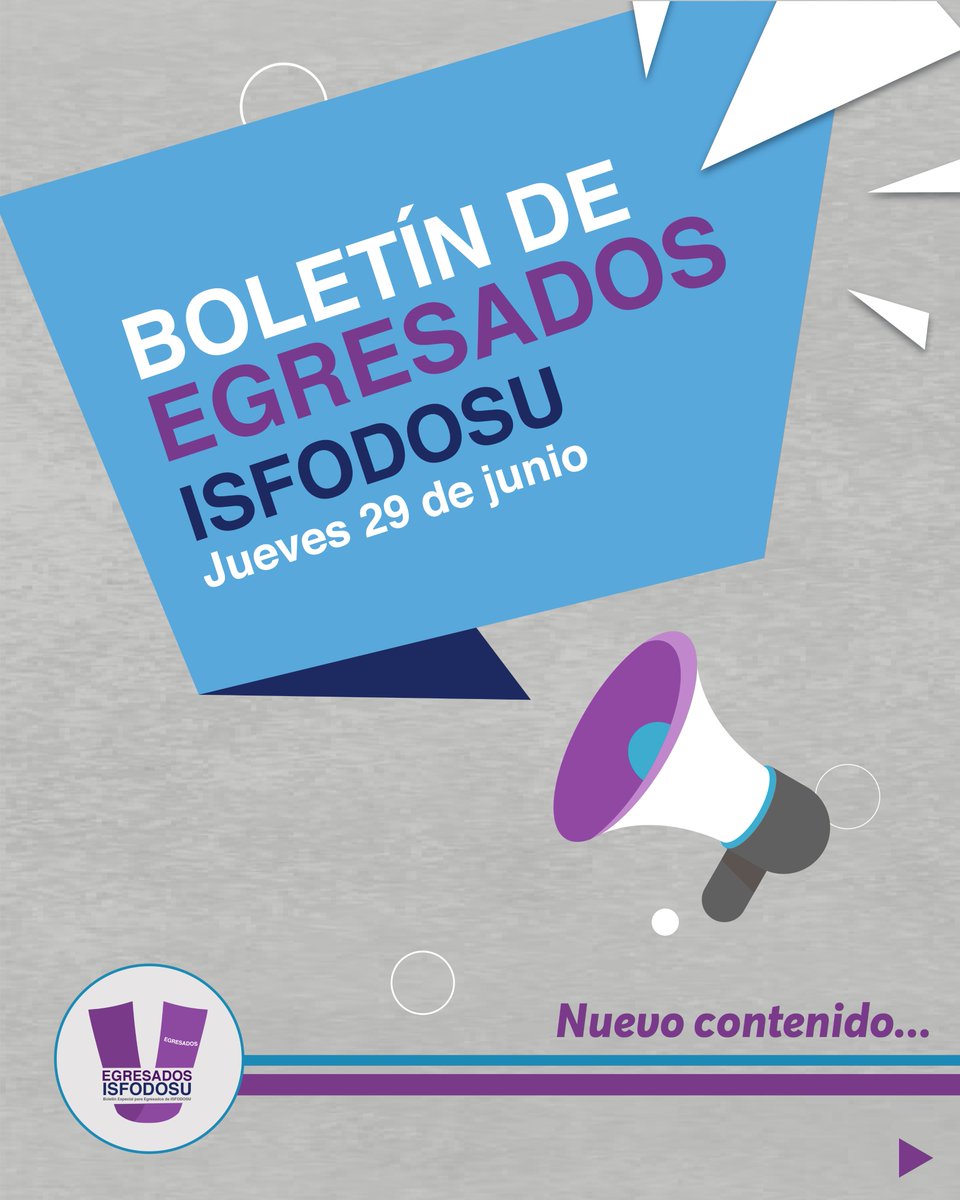 Isfodosurdo's tweet photo. 📣 ¡Egresados! Ya está disponible nuestro Boletín de Egresados con nuevas secciones y contenido de valor.
📍 Accede a él en el siguiente enlace ➡️ https://t.co/VvBk88XEZb
#Egresadosisfodosu
#BoletínDeEgresados
#FormamosMaestrosDelSXXI
#ISFODOSU #EspecialistasEnEducación https://t.co/PlZcv3ZNYq