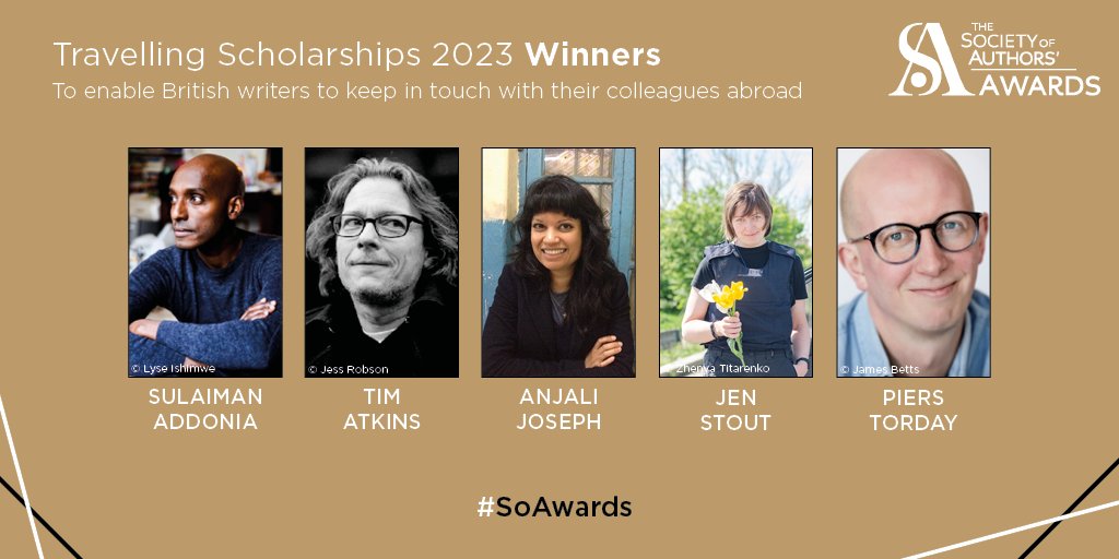 Delighted to be awarded a Travelling Scholarship by @Soc_of_Authors - thank you🙏🏾🥰