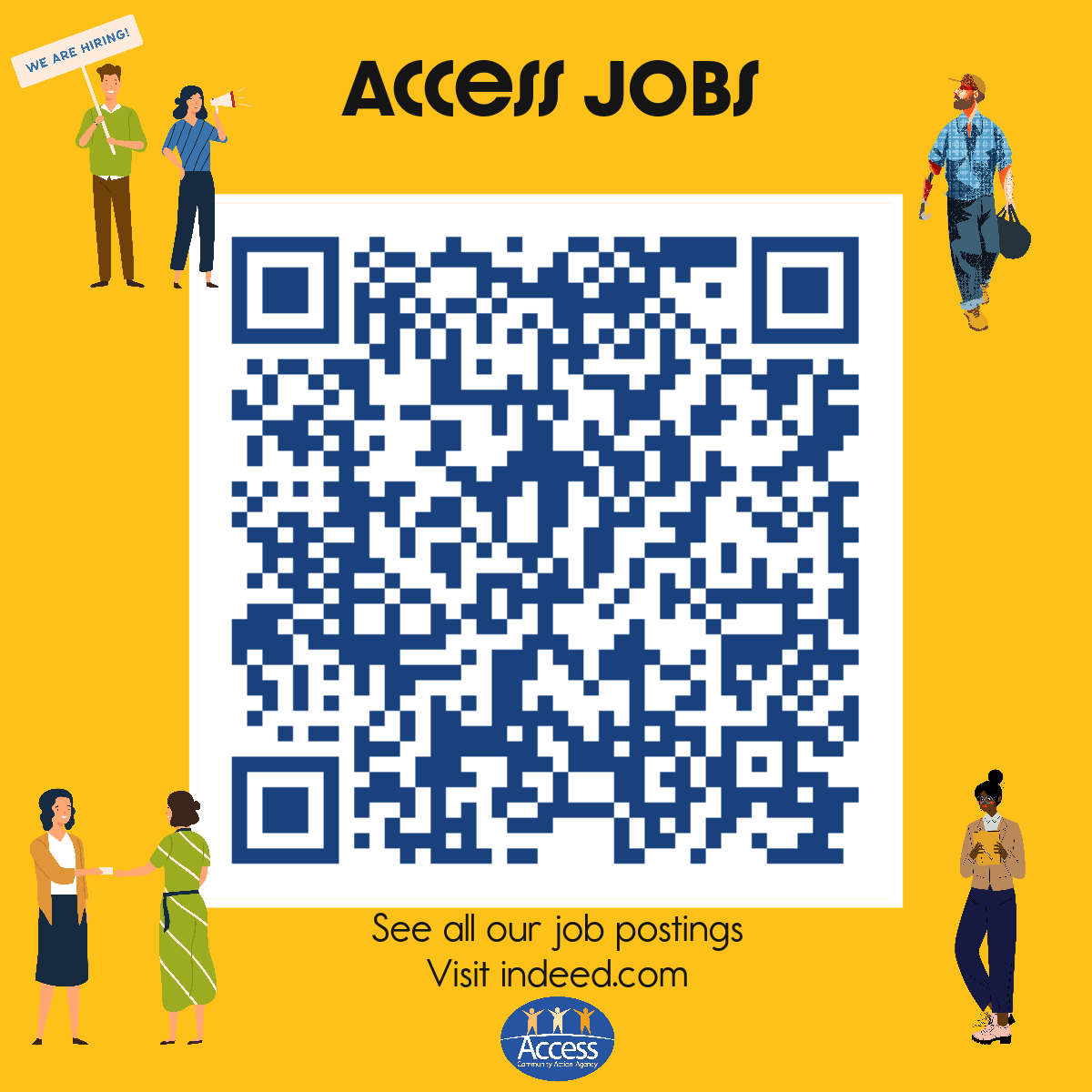 Job Opportunities are available!
If you are looking for a challenging yet rewarding role in the #nonprofit field visit: indeed.com/cmp/Access-Com… or scan the QR code below. #jobopportunities #jobs #Careers #careeer #jobseeker #EmploymentOpportunity #JobOpening #directhire